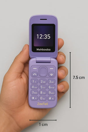 Zeetell Mehbooba Mini Flip Phone – Ultra-Compact, Stylish & Feature-Packed