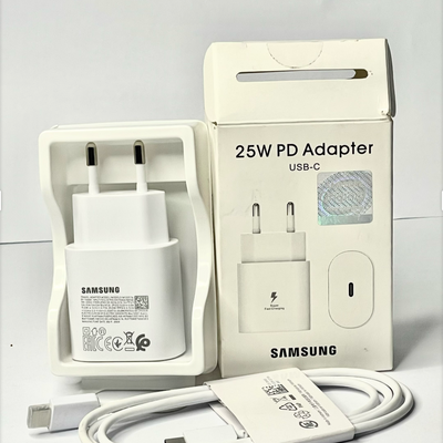 25W USB-C Fast Charger with Cable – Power Adapter & Type-C to C Charging Cable Combo