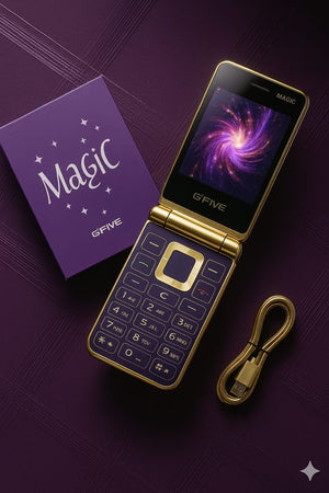 Magic GFIVE Mini Mobile – Stylish Dual SIM Mini Phone with Wireless FM,