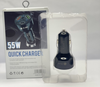 Product Title: 55W Quick Charger – Dual USB + PD Car Charger