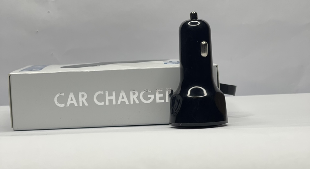 Product Title: 55W Quick Charger – Dual USB + PD Car Charger