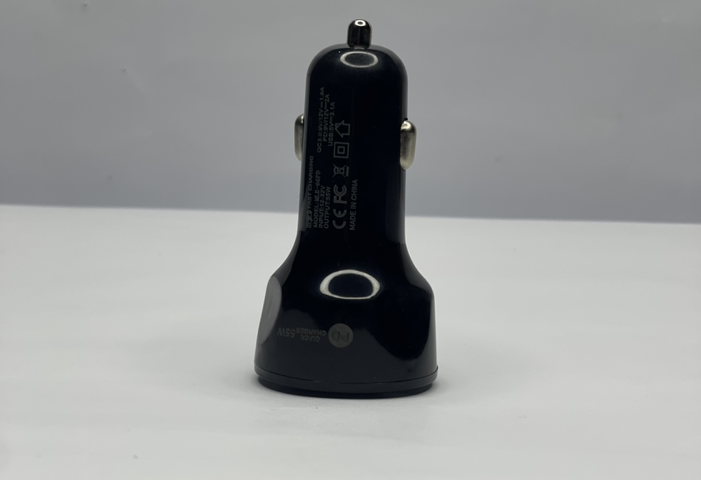 Product Title: 55W Quick Charger – Dual USB + PD Car Charger