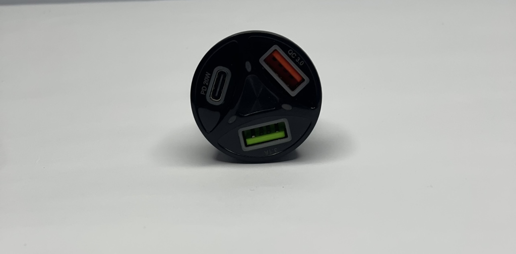 Product Title: 55W Quick Charger – Dual USB + PD Car Charger